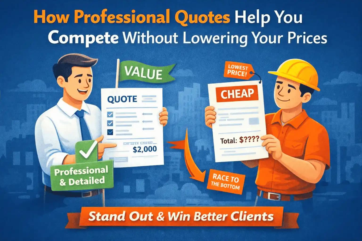 How Professional Quotes Help You Compete Without Lowering Your Prices