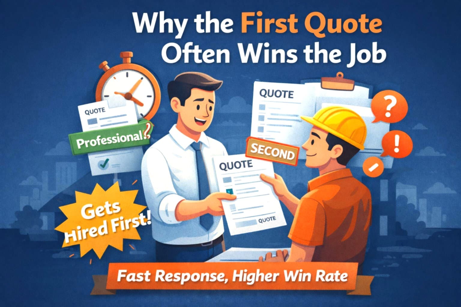 Why the First Quote Often Wins the Job